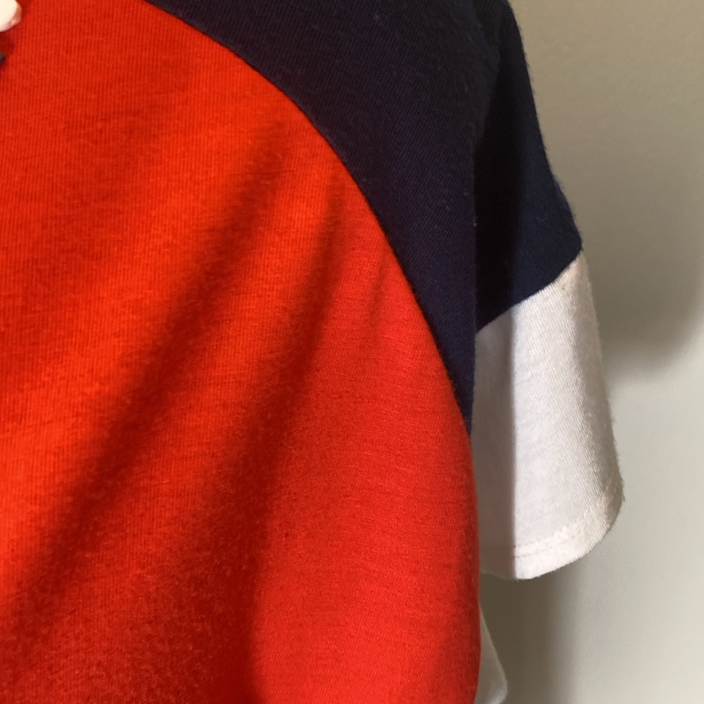 Ruby Rd. Stylish burnt orange /Navy/White Women's Top size PS - Picture 4 of 9
